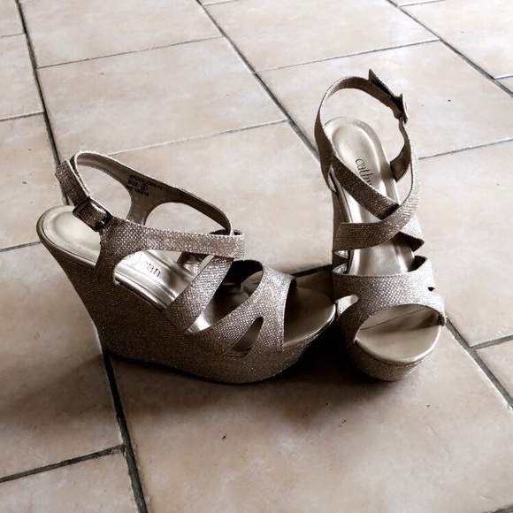 🆕 CATHY JEAN sparkly wedges *SIZE 9* - Picture 5 of 5